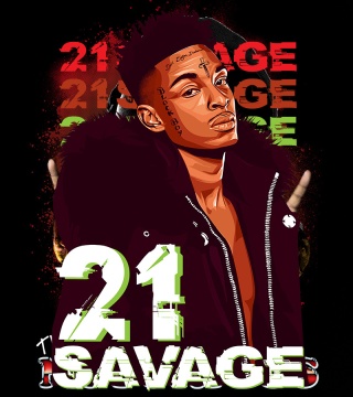 T-shirt Autentyk "21 Savage" bl