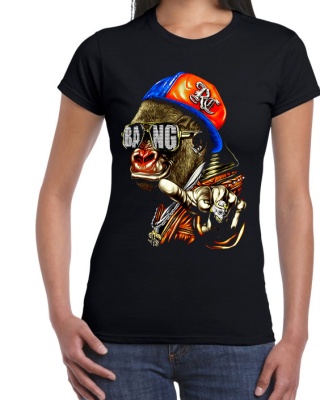 T-shirt damski Autentyk "Bang" bl