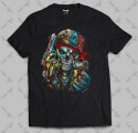 T-shirt Autentyk Premium "Hustla Skull" czarny