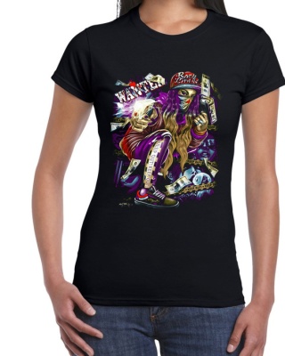 T-shirt damski Autentyk "Gangsta girl" wh