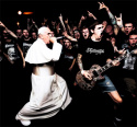 T-shirt Autentyk Kontrowersyjnie "Rock Pope"
