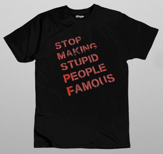 T-shirt Autentyk Typo "Stop stupid"