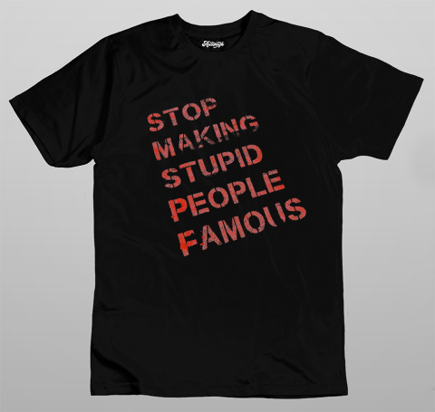 T-shirt Autentyk Typo "Stop stupid"