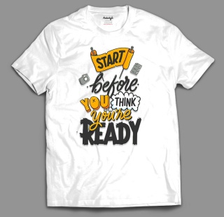 T-shirt Autentyk Typo "Start before"