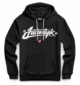 Bluza kangurka Autentyk tagged czarna przód