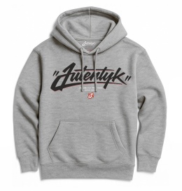 Bluza kangurka Autentyk tagged melanż przód