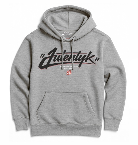 Bluza kangurka Autentyk tagged melanż przód