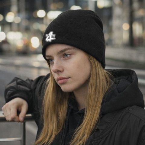 Czapka zimowa czarna Autentyk Beanie4