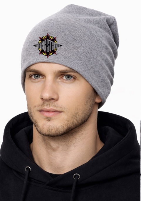 Czapka zimowa Autentyk "Hip-hop" melanż szary