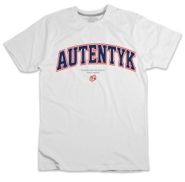 T-shirt Autentyk college biały przód
