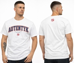 T-shirt Autentyk college biały