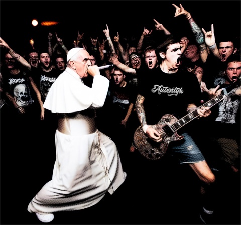 T-shirt "Rock Pope" promo 4xl T-shirt "Rock Pope" promo 4xl