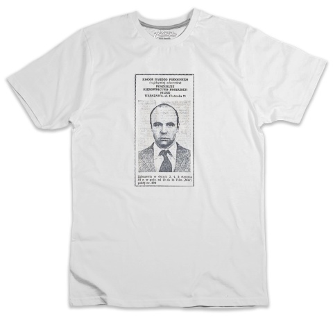 Koszulka biała – grafika portretowa Ryszard Ochucki
