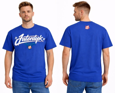 T-shirt Autentyk Tag chabrowy