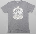 T-shirt Autentyk Urodzinowa "Years" (wstaw wiek)